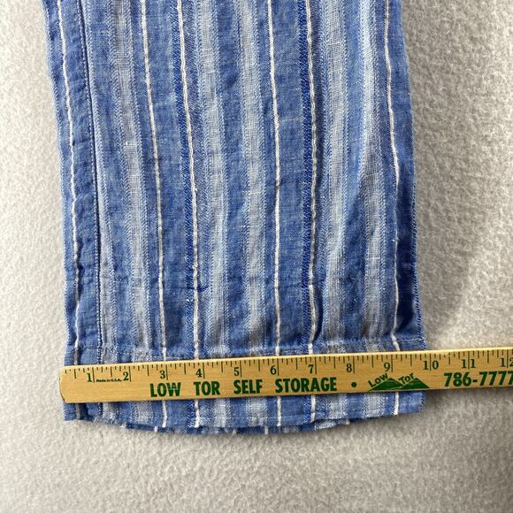 TOMMY BAHAMA Pants Womens S Santiago Striped Linen Blend Lounge Drawstring Blue - Picture 11 of 12
